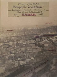 Luftaufnahme von Paris, um 1868